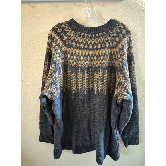 Torrid Vegan Cashmere Lurex Crew Neck Sweater Gray Gold Sz 4 4x Long Sleeve - Picture 5 of 5